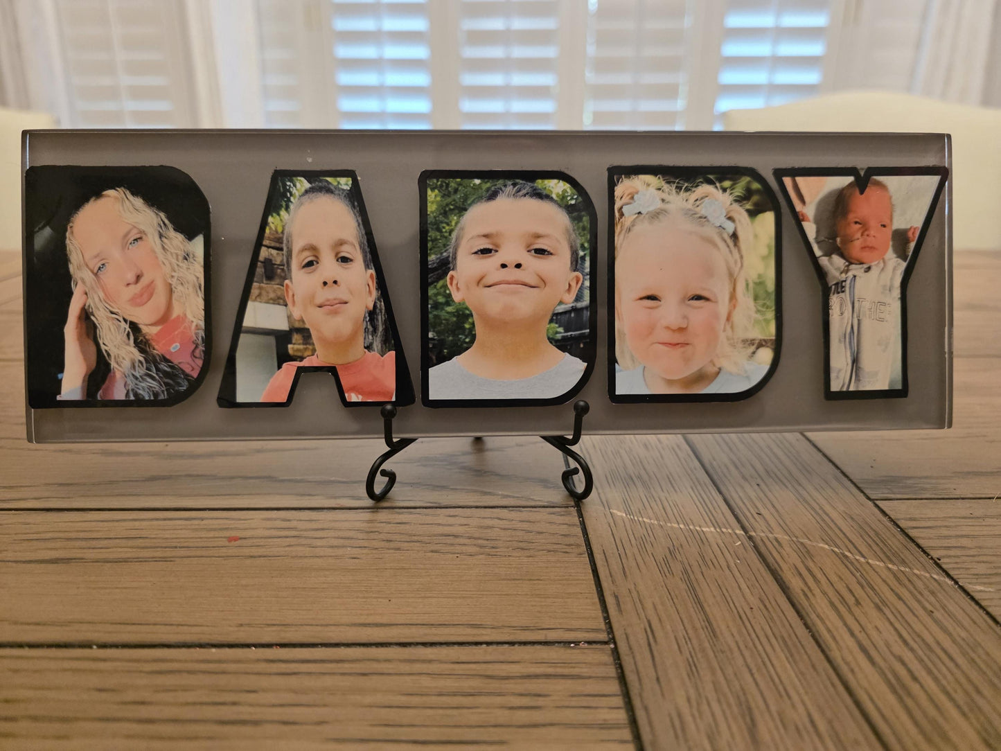 Gift for Dad, Personalized Portrait Letters 12 x 4 in subway tile Customizable Heartfelt Gift