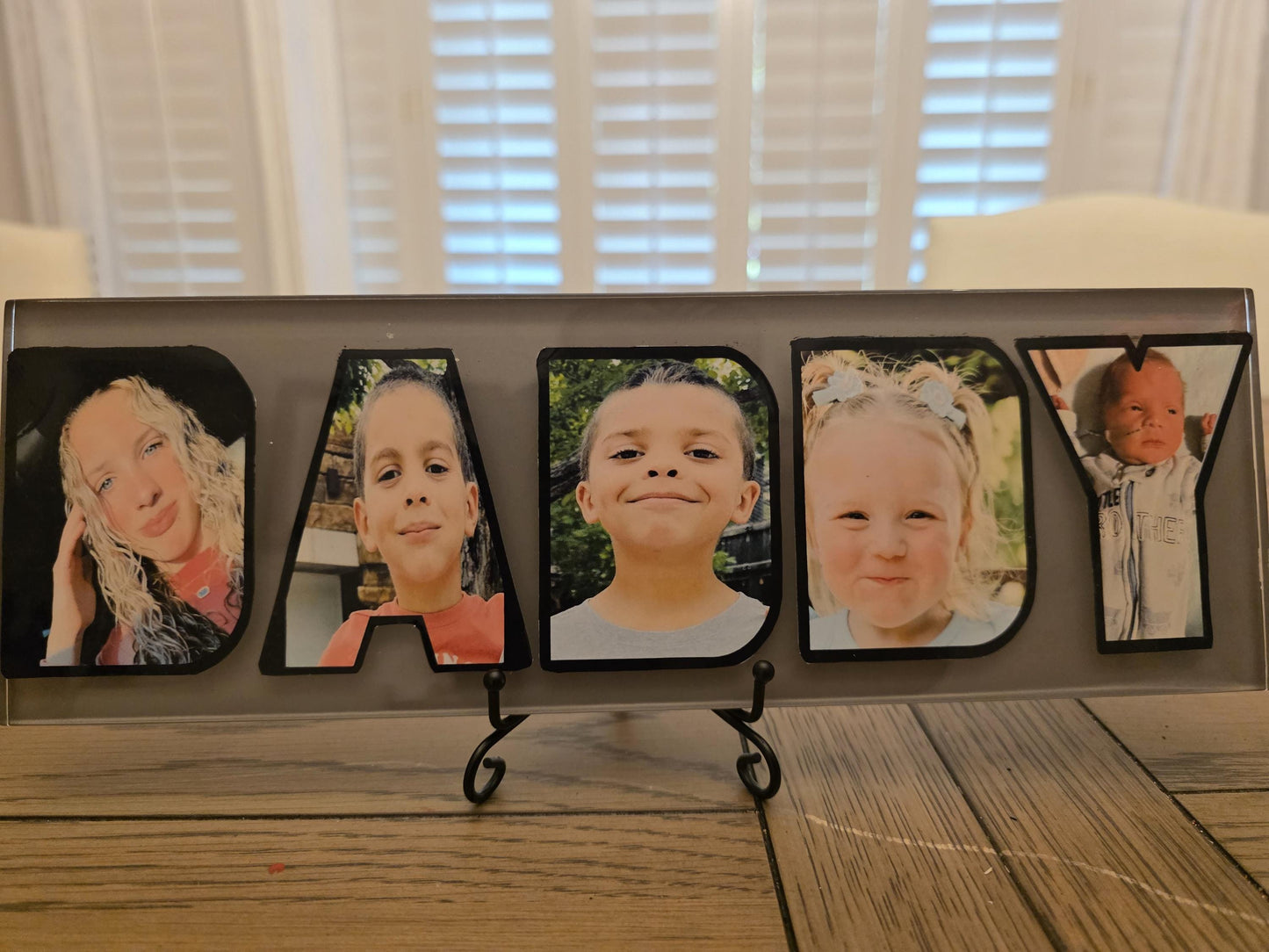 Gift for Dad, Personalized Portrait Letters 12 x 4 in subway tile Customizable Heartfelt Gift