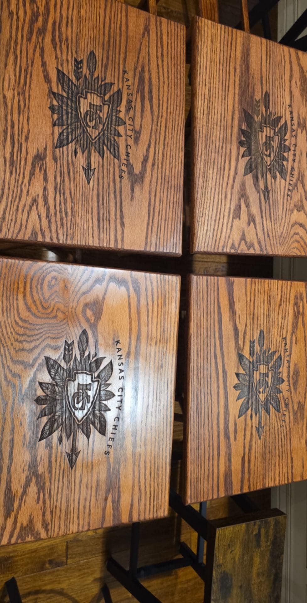 Personalized Wooden TV Tray Set - Custom Engraved Name, Monogram, or Team |