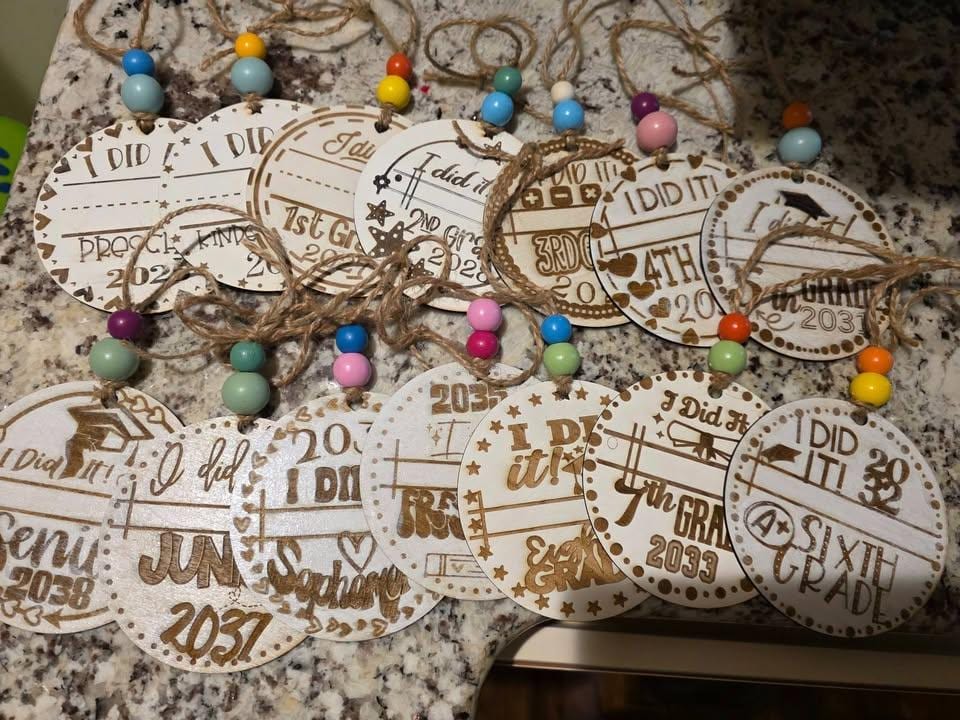 Custom Class Ornaments, Enhance with written Signature, Ornament includes