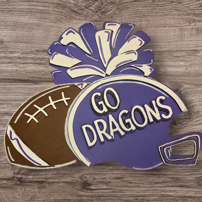 SCHOOL SPIRIT Mascot Door Hanger