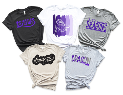 Pittsburg Dragons Short Sleeve Graphic Tee Gildan or Hanes Shirts