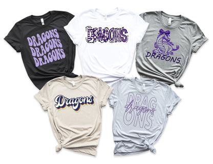 Pittsburg Dragons Short Sleeve Graphic Tee Gildan or Hanes Shirts