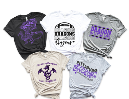 Pittsburg Dragons Long Sleeve Graphic Tee Football & Band