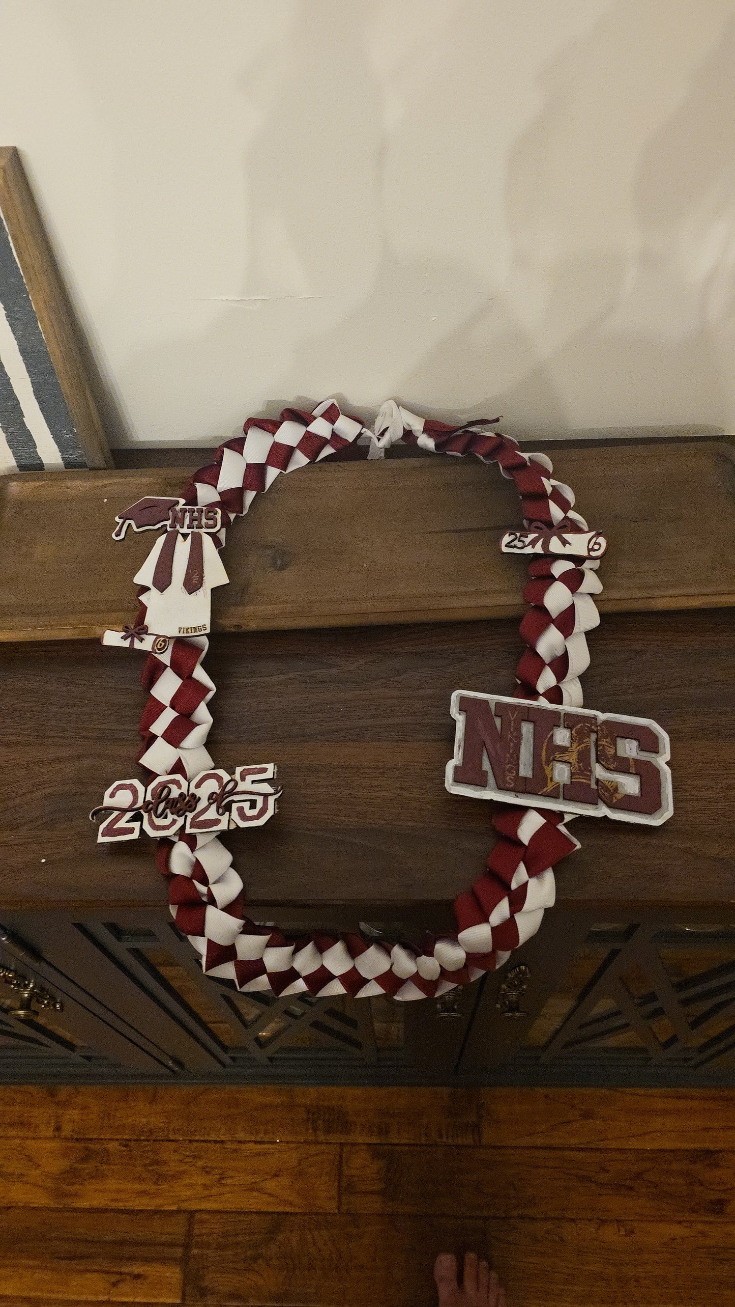 🎓 Custom Graduation Lei – Personalized Ribbon Lei with Name, School & Year 🎓