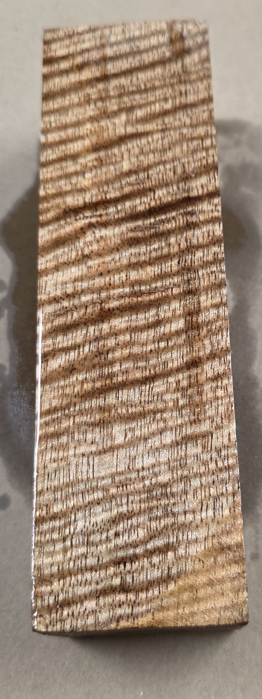 Stabilized Curly Mango Wood Blank - 6" x 1-3/4" x 2"
