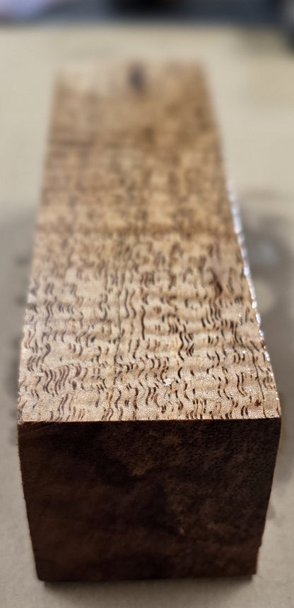 Stabilized Curly Mango Wood Blank 6 X 1.75 X 2