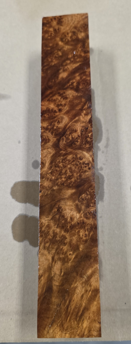 Stabilized Amboyna Burl Wood Blank #2 - 5" x 1-1/2" x 1-1/2" - 30% OFF Fall Sale!