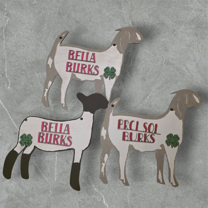 Custom 4 H Livestock Show Sign Personalized Fair Display
