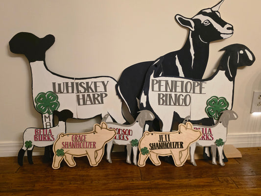 Custom 4-H Livestock Show Sign - Personalized Fair Display