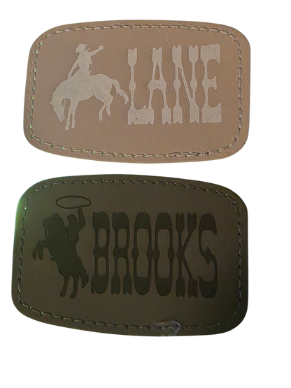 Custom Leatherette Iron-On Patch - Personalized & Ready to Apply