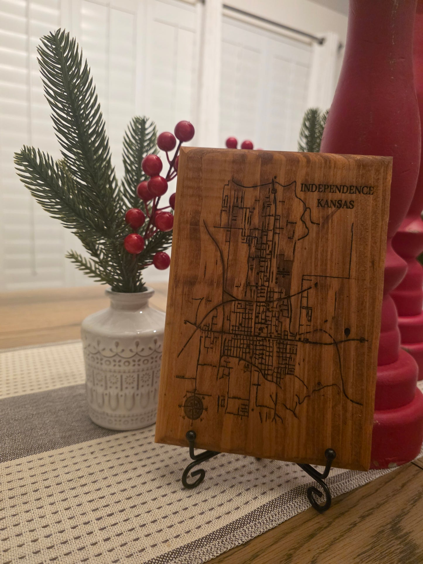 Custom City Street Map – Personalized Wood Engraved Gift