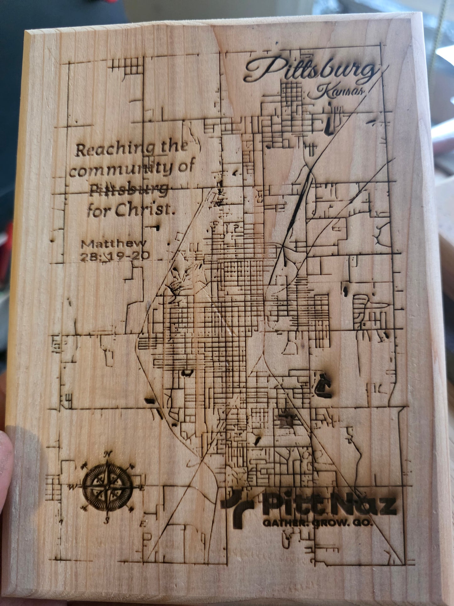 Custom City Street Map – Personalized Wood Engraved Gift