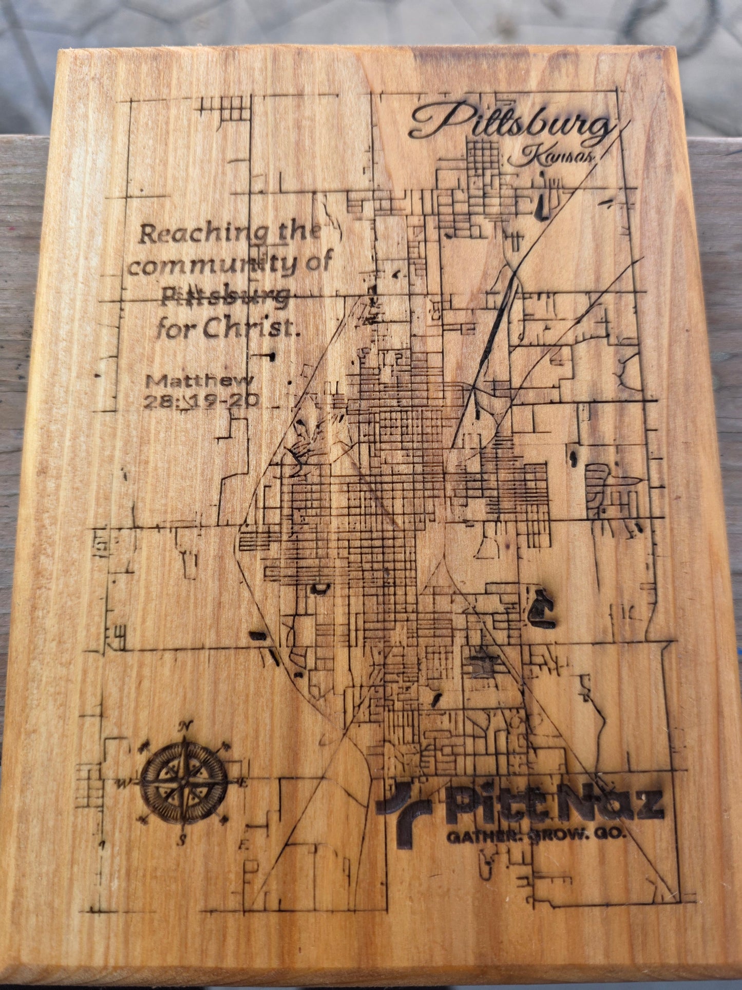 Custom City Street Map – Personalized Wood Engraved Gift