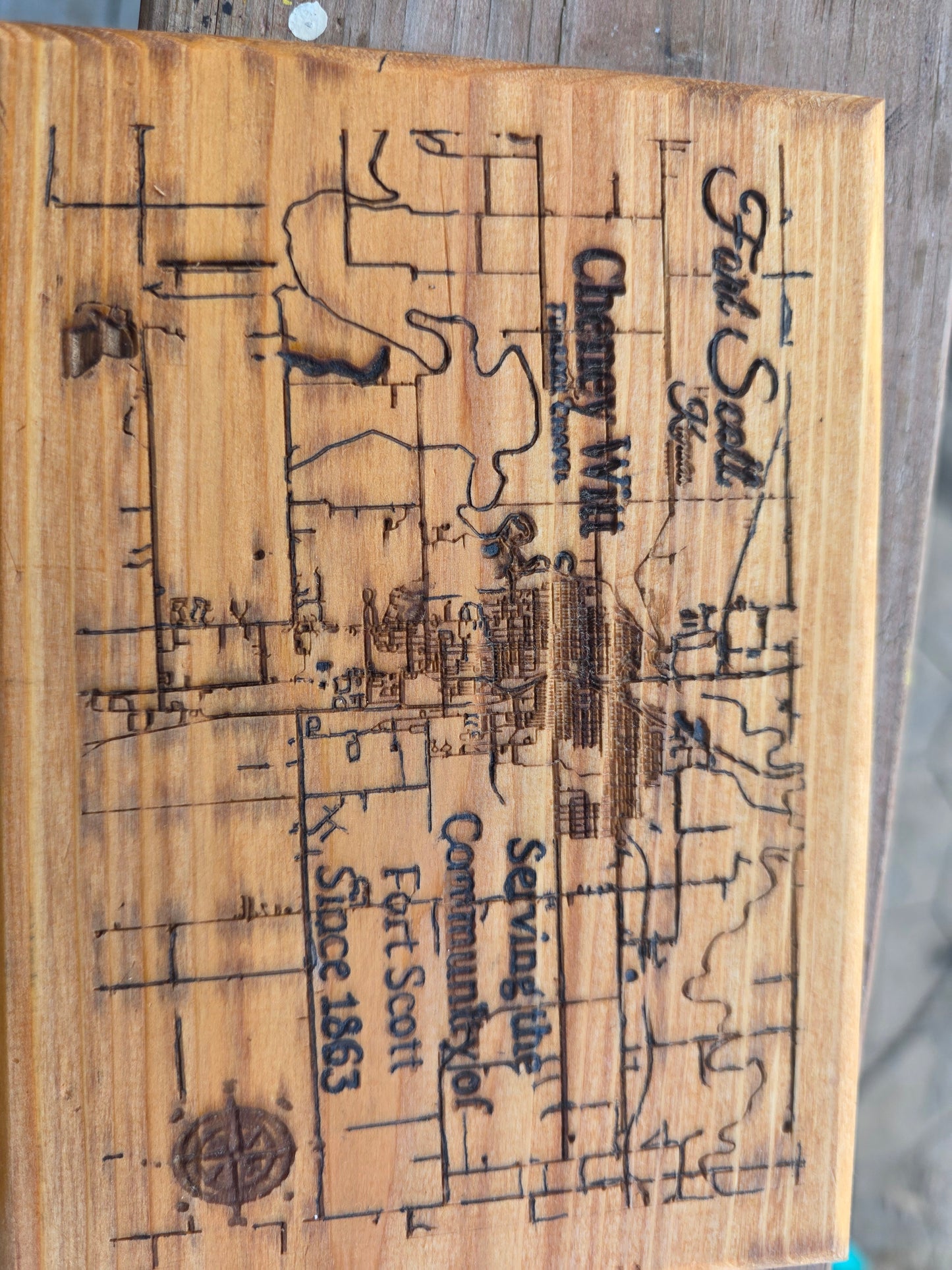 Custom City Street Map – Personalized Wood Engraved Gift