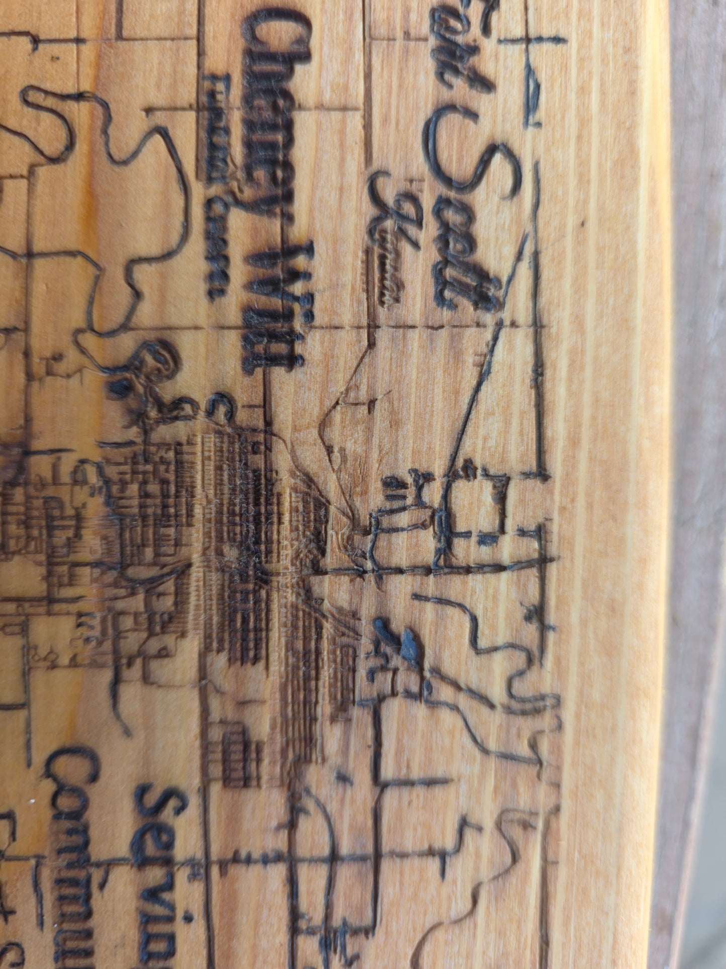 Custom City Street Map – Personalized Wood Engraved Gift