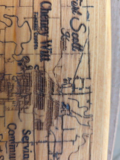 Custom City Street Map – Personalized Wood Engraved Gift