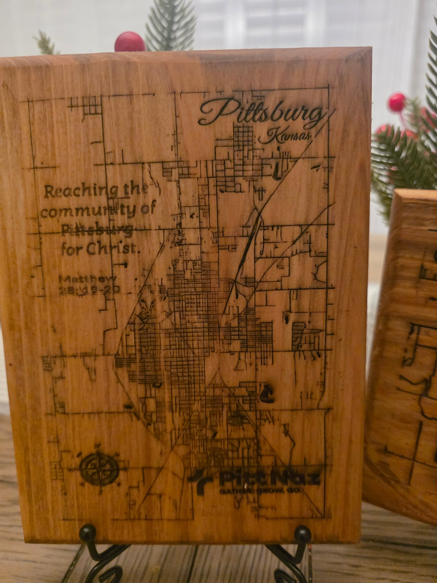Custom City Street Map – Personalized Wood Engraved Gift