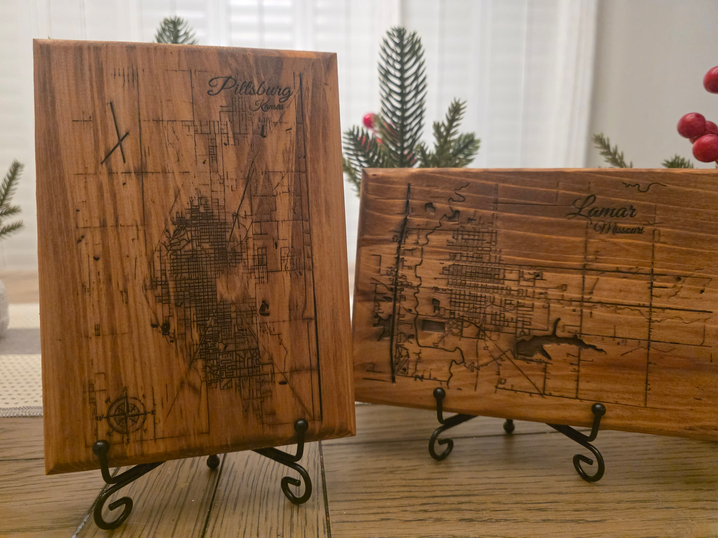 Custom City Street Map – Personalized Wood Engraved Gift