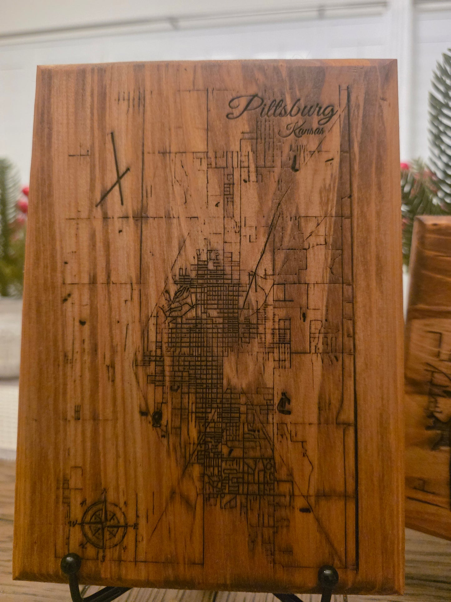 Custom City Street Map – Personalized Wood Engraved Gift