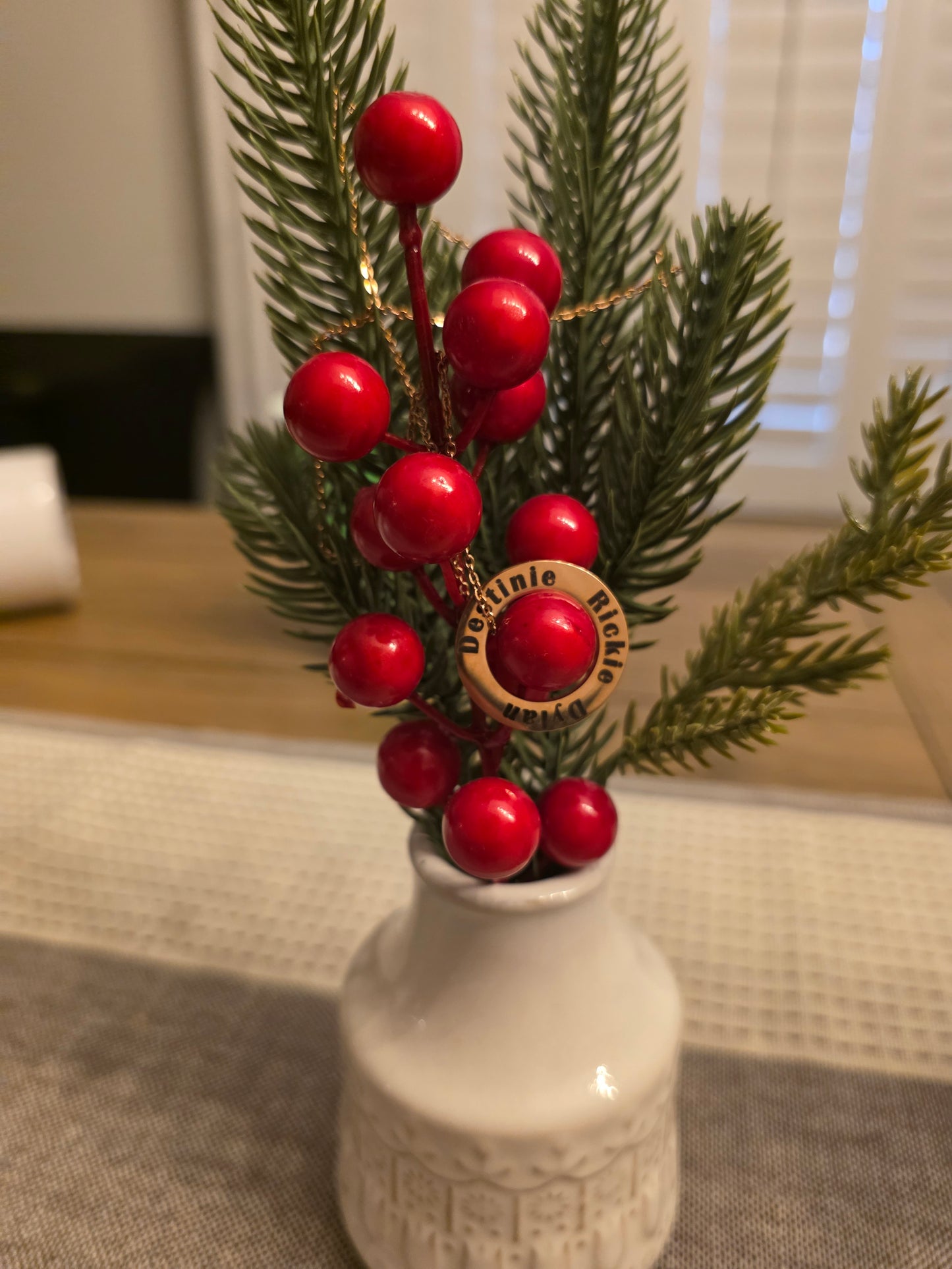 Personalized Stainless Steel Round Open Centrr Necklace 3 colors