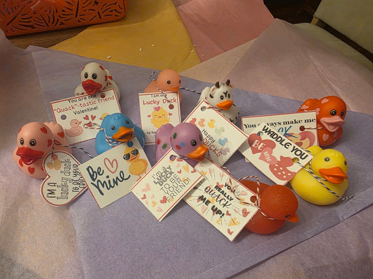 Rubber Ducky Valentine's Day Card