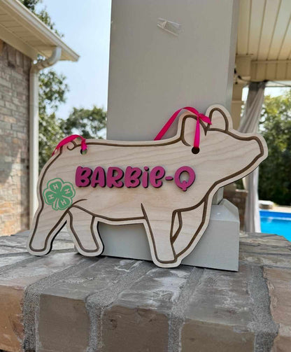 Custom 4 H Livestock Show Sign Personalized Fair Display