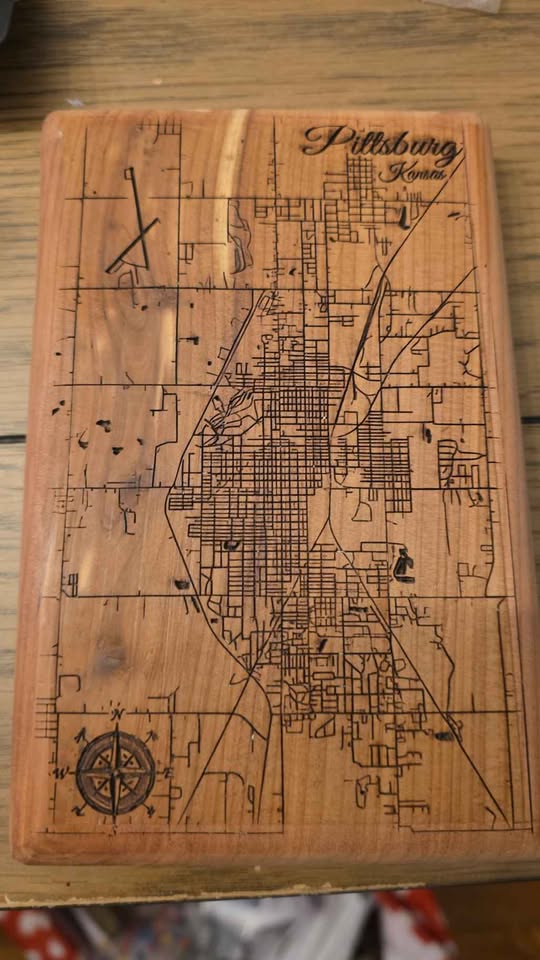 Custom City Street Map – Personalized Wood Engraved Gift