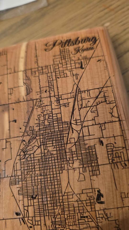Custom City Street Map – Personalized Wood Engraved Gift