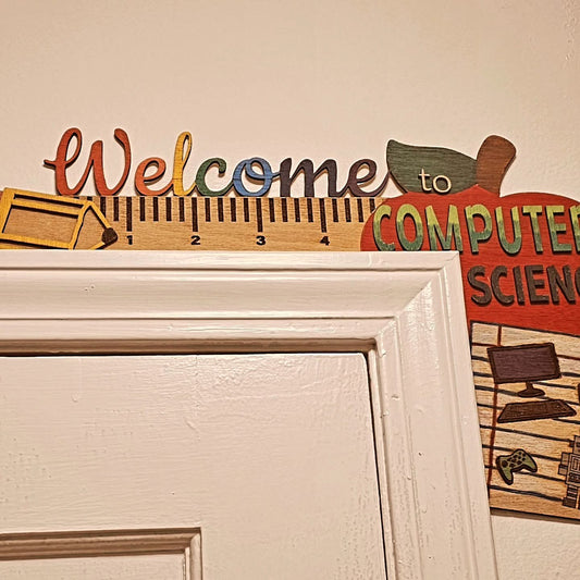 Classroom Door Sign, Corner Sign, Personalized for Grade level, subjects mascots
