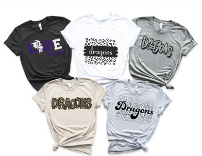Pittsburg Dragons Short Sleeve Graphic Tee Gildan or Hanes Shirts