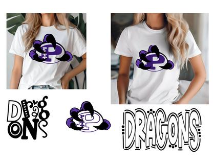 Pittsburg Dragons Short Sleeve Graphic Tee Gildan or Hanes Shirts