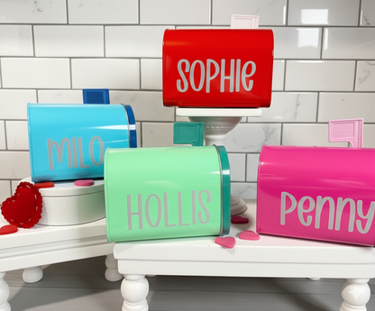 Personalized Valetine's Day Tin Mailbox