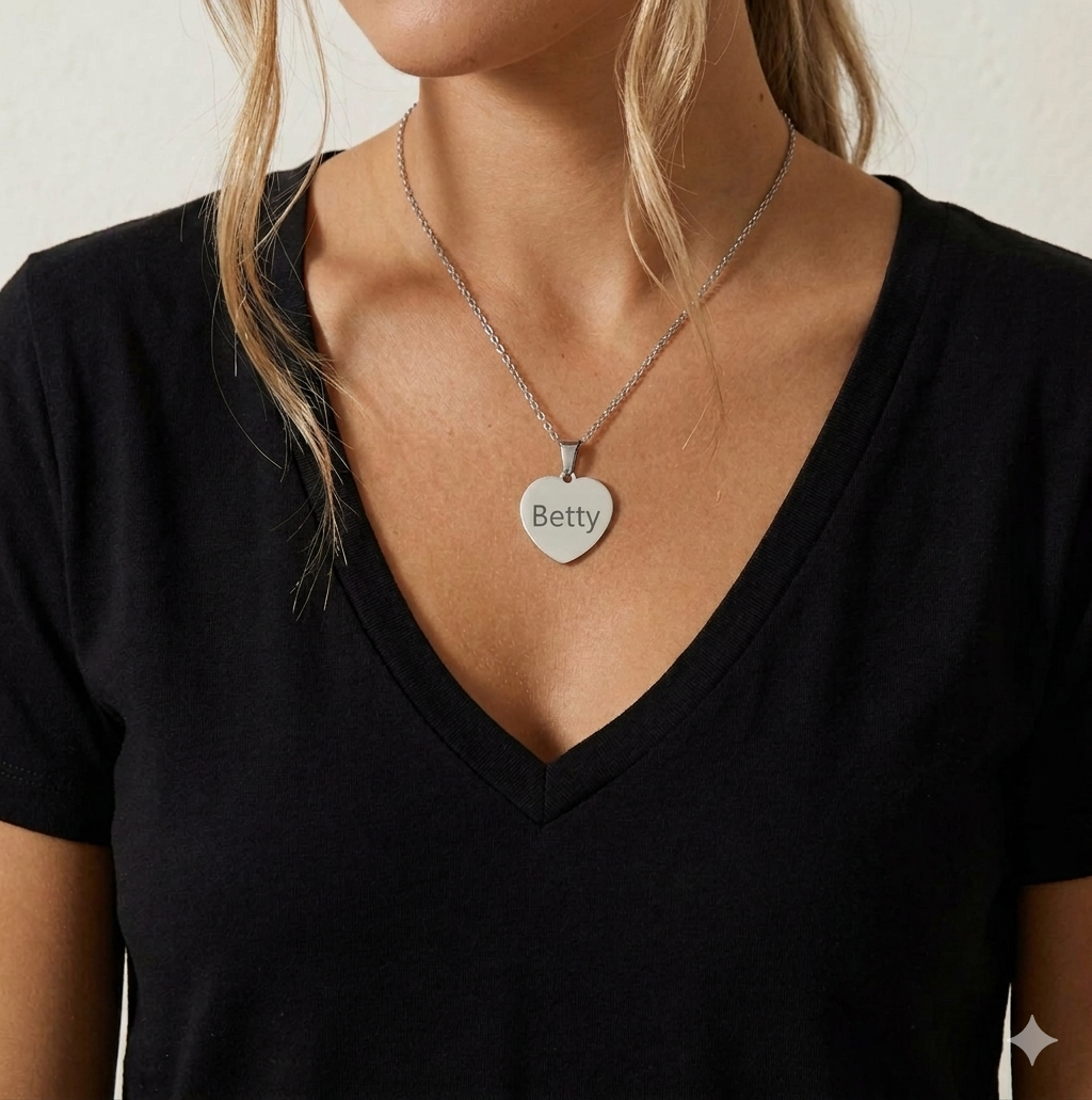 Personalized Stainless Steel Heart pendent