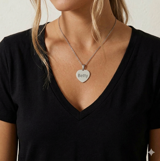 Personalized Stainless Steel Heart pendent