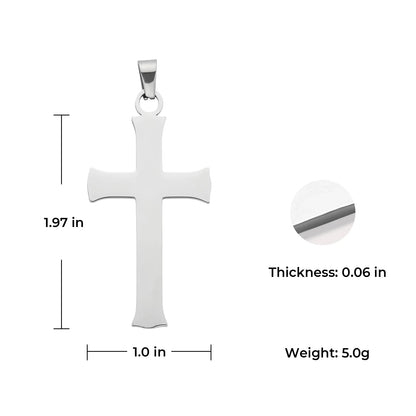 Personalized Stainless Steel Cross Pendent