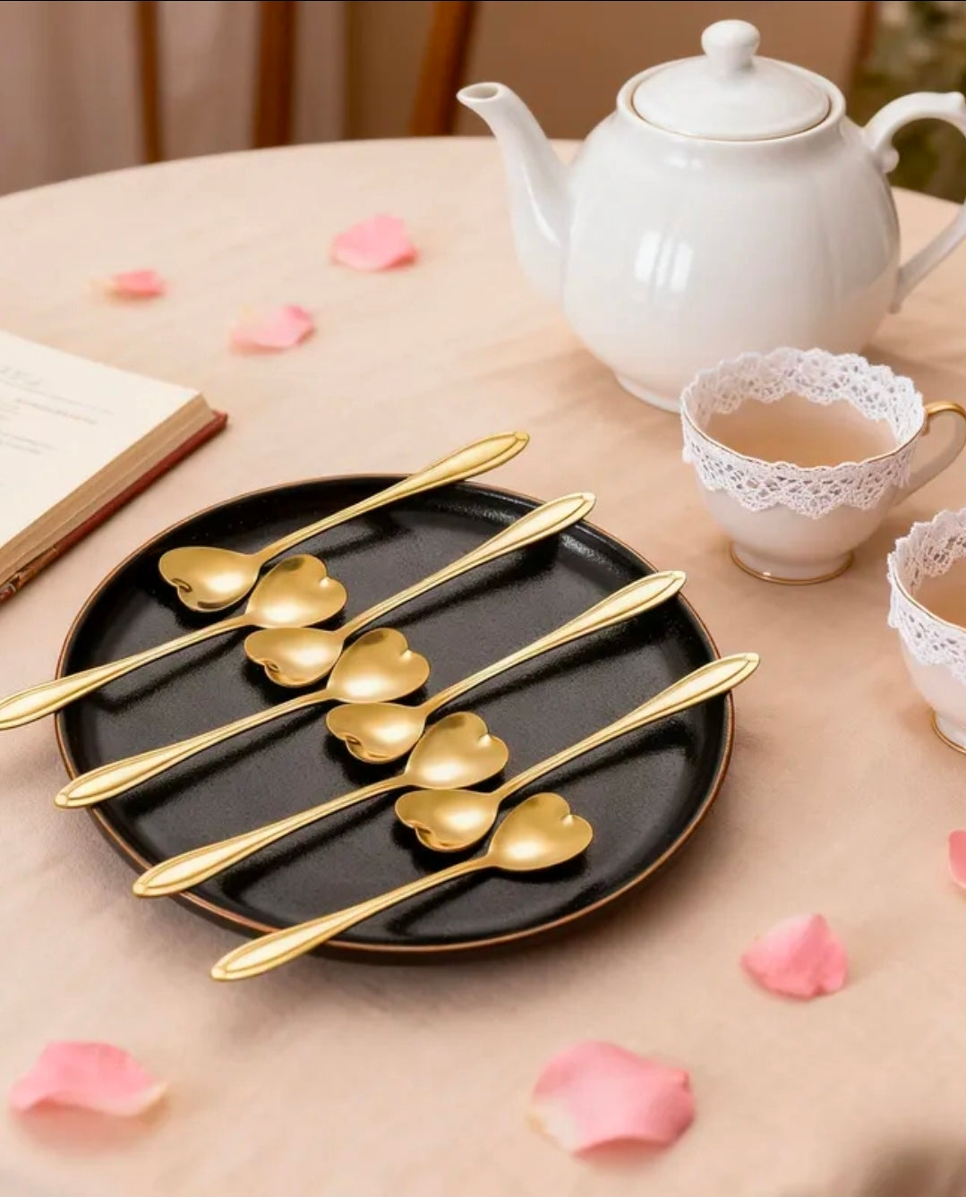 Personalized Gold Stainless steel Heart Spoon