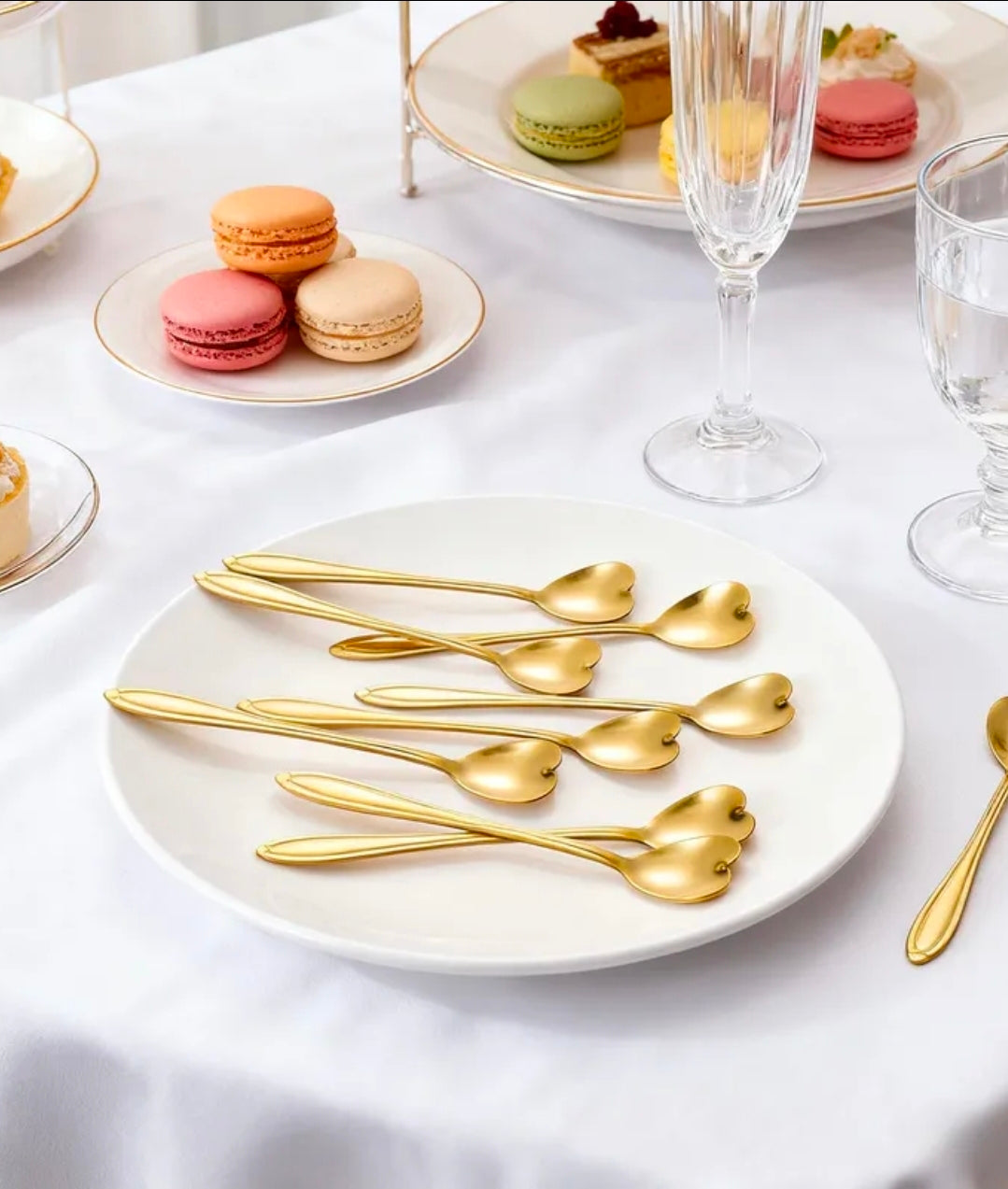 Personalized Gold Stainless steel Heart Spoon