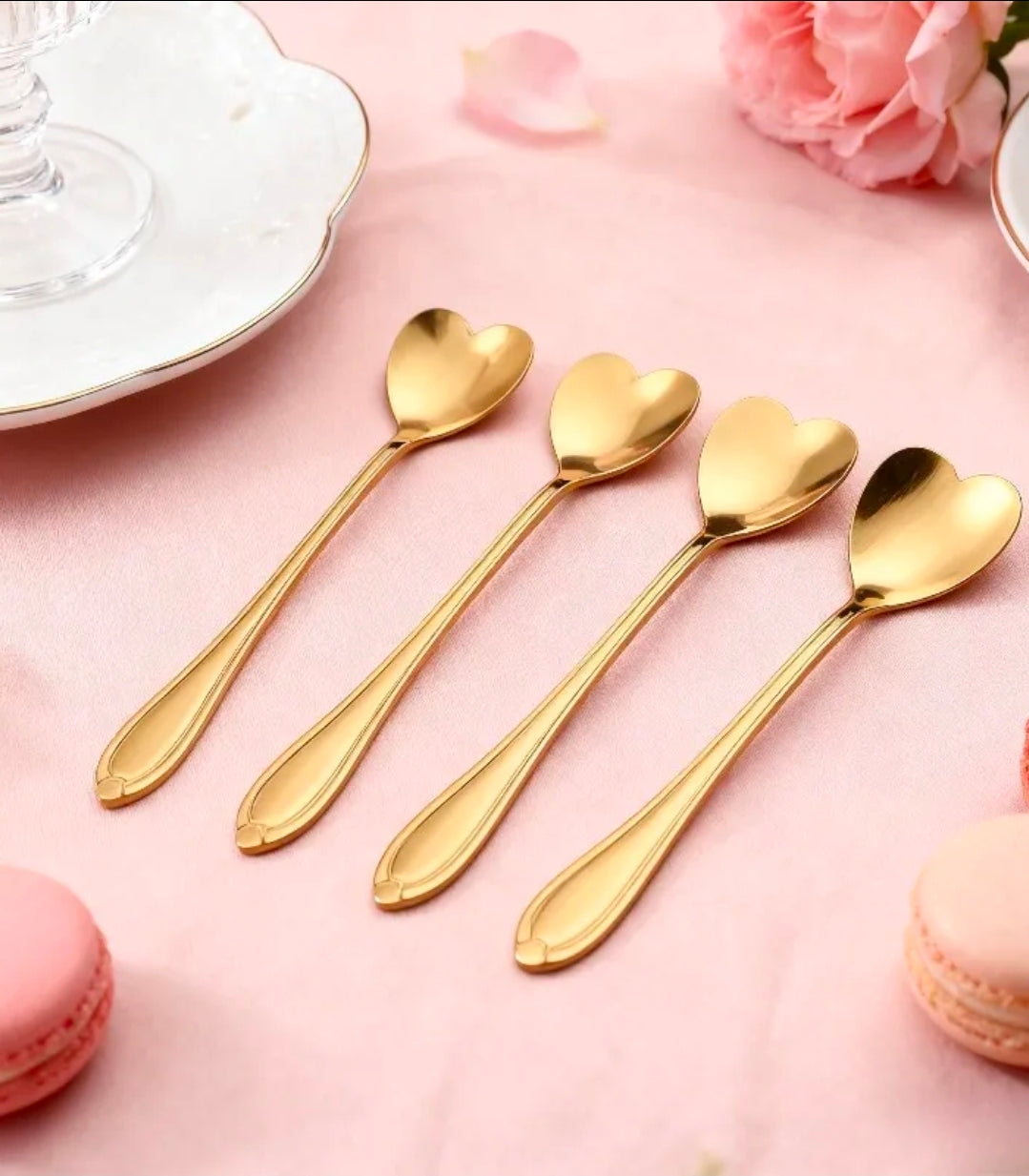 Personalized Gold Stainless steel Heart Spoon