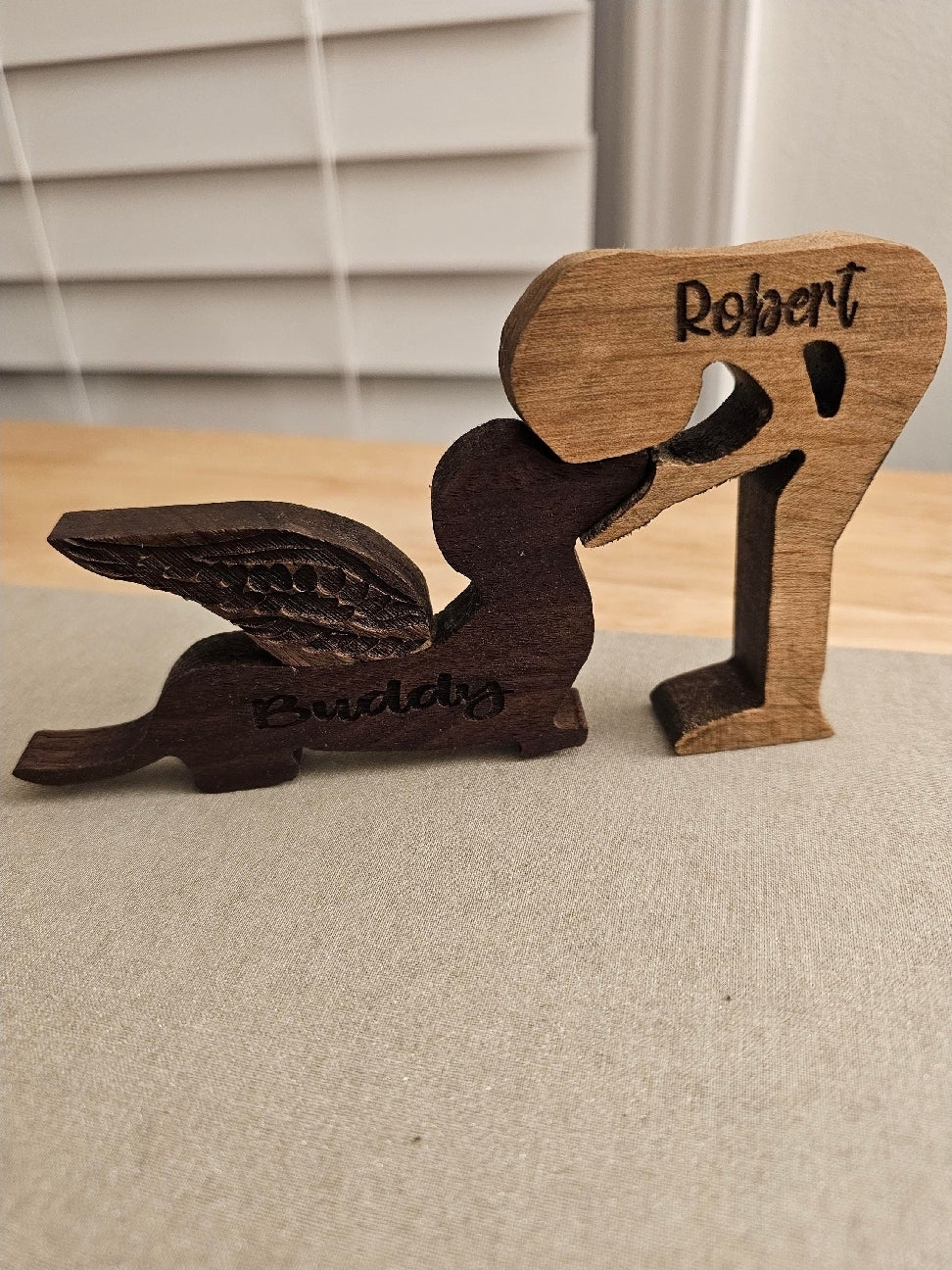 Personalized Hand Carved Wood Dachshund Figurine & Boy Collectible Wiener Dog Gift for Dog Lovers
