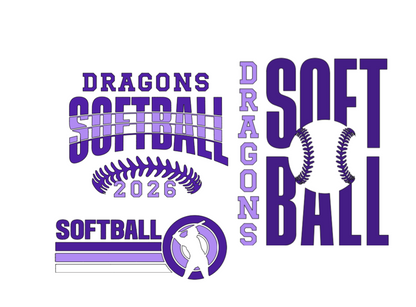 Dragons Softball Shirt | Team Spirit Tee | Purple Softball Fan Shirt | Game Day Shirt | Dragons Softball Apparel