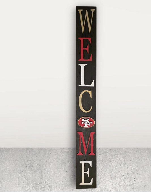 San Francisco 49ers Welcome Sign, Football Porch Leaner, NFL Home Decor