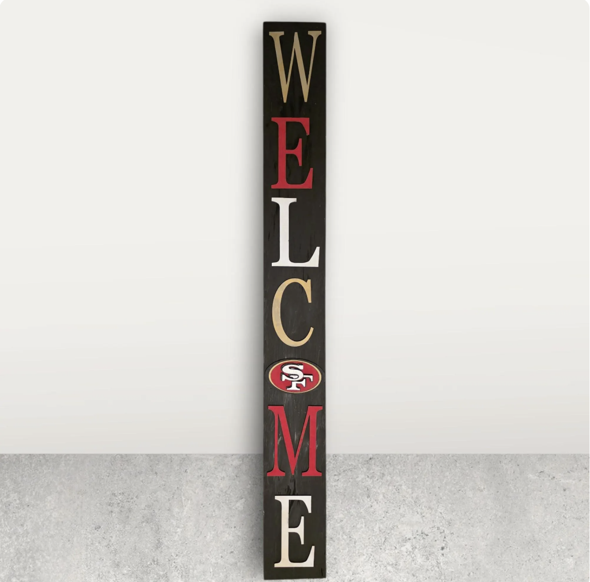 San Francisco 49ers Welcome Sign, Football Porch Leaner, NFL Home Decor