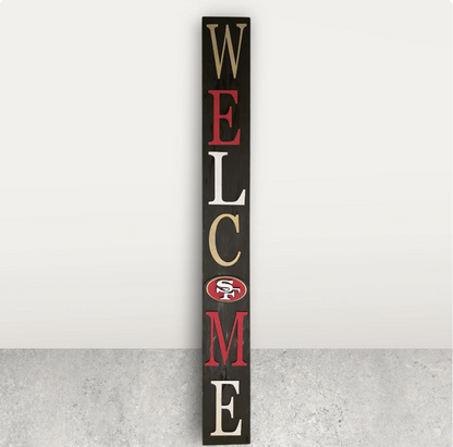 San Francisco 49ers Welcome Sign, Football Porch Leaner, NFL Home Decor