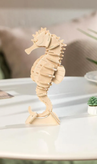 Wild animal Build and Paint Set: DIY wooden Craft Decor Gift for kids