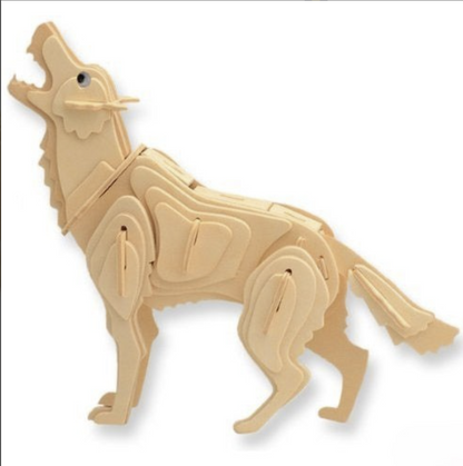 Wild animal Build and Paint Set: DIY wooden Craft Decor Gift for kids