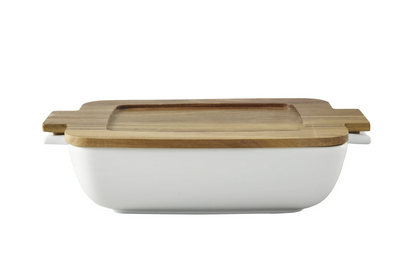 Personalized Casserole Dish, Acacia Oven to Table Serve ware 13.39 x 9.06 x 3.39 in