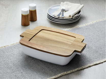 Personalized Casserole Dish, Acacia Oven to Table Serve ware 13.39 x 9.06 x 3.39 in