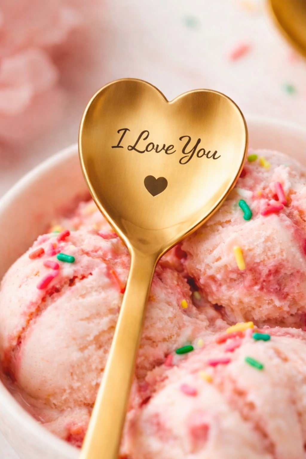 Personalized Gold Stainless steel Heart Spoon