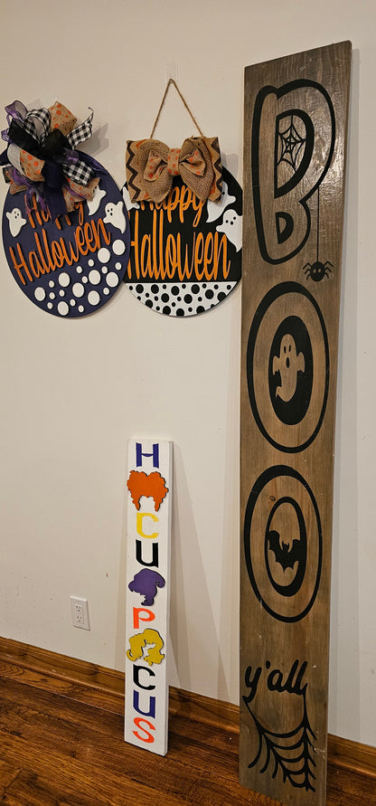 Halloween Porch Decor Welcome Signs – Halloween Porch Leaner Signs in 3 Stylish Designs for Halloween Outdoor Decoration